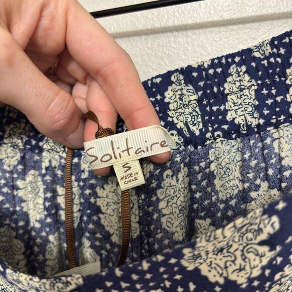 NWT Solitaire Boho Pull-On Beach Pants in Blue - Size S - Picture 4 of 7